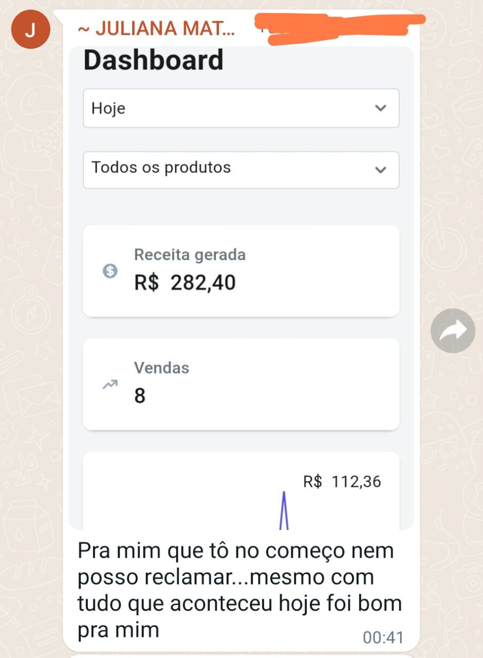 Resultado de aluna com pouco tempo