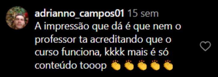 Depoimento sobre o curso